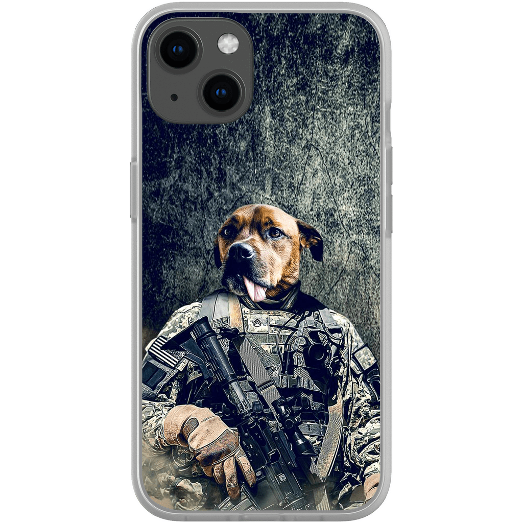 Funda para teléfono personalizada &#39;El veterano del ejército&#39;