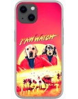 Funda personalizada para teléfono con 2 mascotas 'Paw Watch 1991'