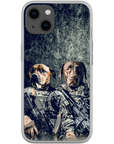 Funda personalizada para teléfono con 2 mascotas 'The Army Veterans'