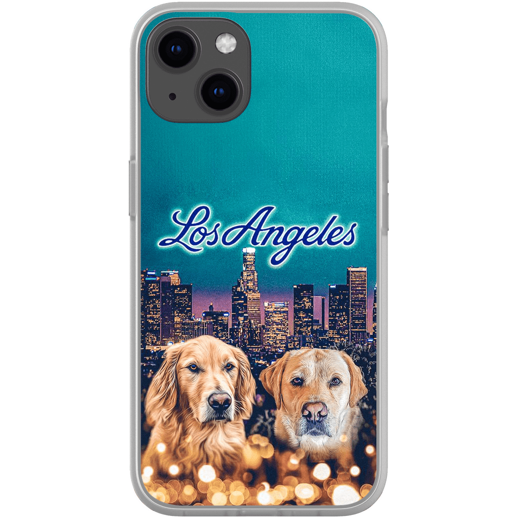 Funda personalizada para teléfono con 2 mascotas &#39;Doggos of Los Angeles&#39;