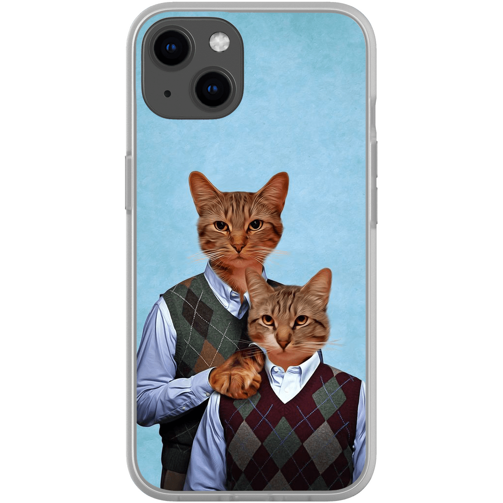 Funda personalizada para teléfono con 2 gatos &#39;Step Kitties&#39;