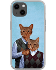 Funda personalizada para teléfono con 2 gatos 'Step Kitties'