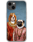 Funda personalizada para teléfono con 2 mascotas 'Reina y Archiduquesa'