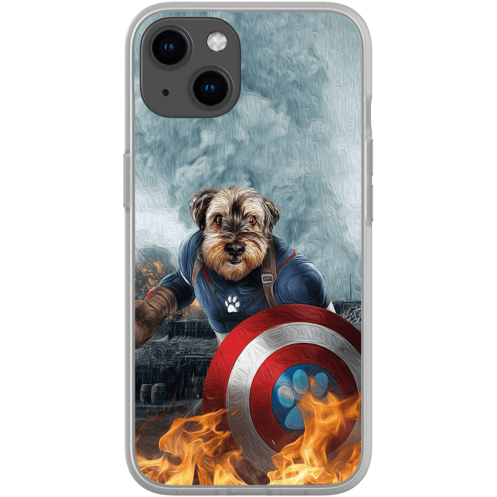 Funda para teléfono personalizada &#39;Capitán Doggmerica&#39;