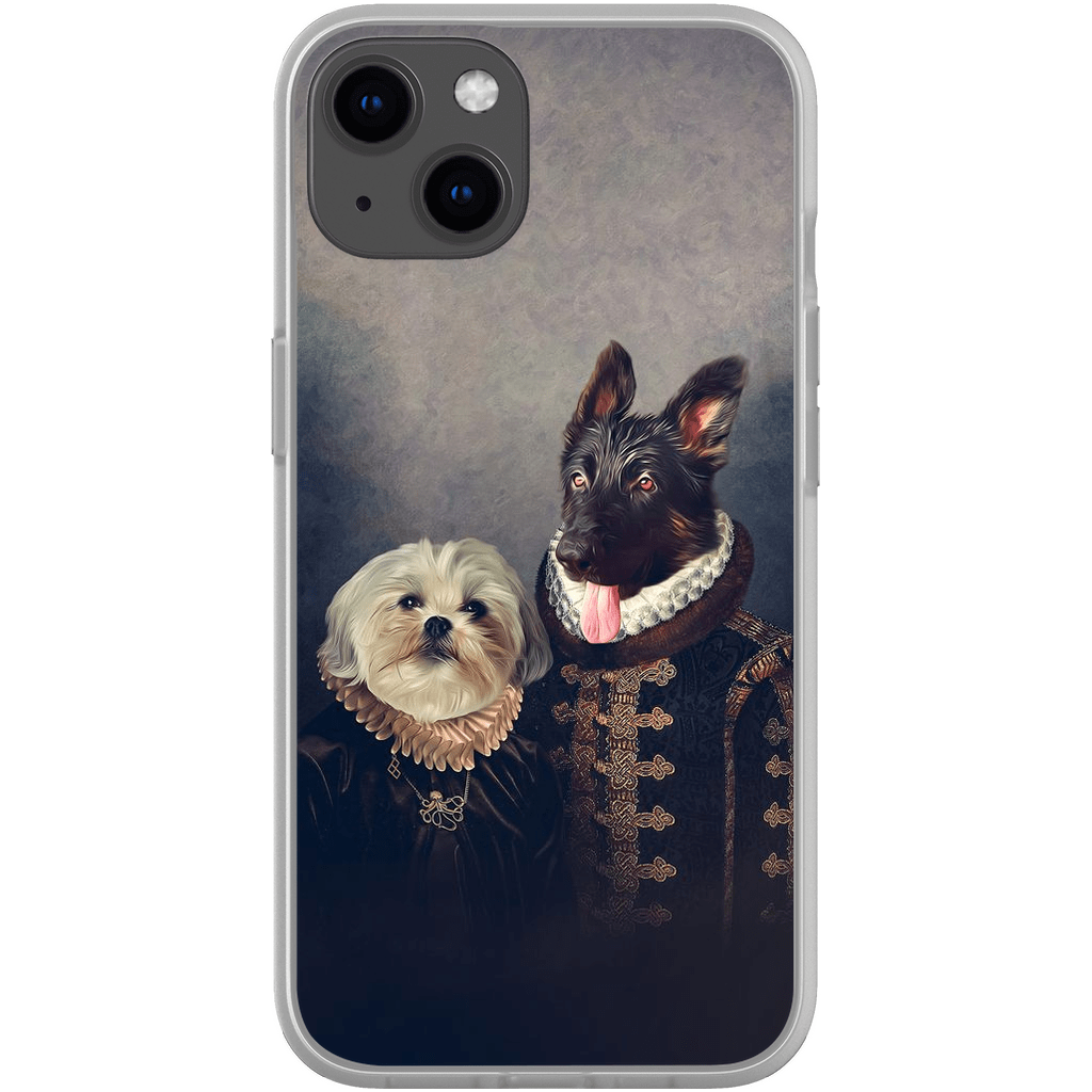 Funda personalizada para teléfono con 2 mascotas &#39;Duque y Duquesa&#39;