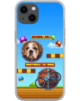 Funda de teléfono para mascotas personalizada con videojuego retro