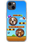 Funda de teléfono para mascotas personalizada con videojuego retro