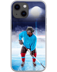 Funda para móvil personalizada 'El jugador de hockey'