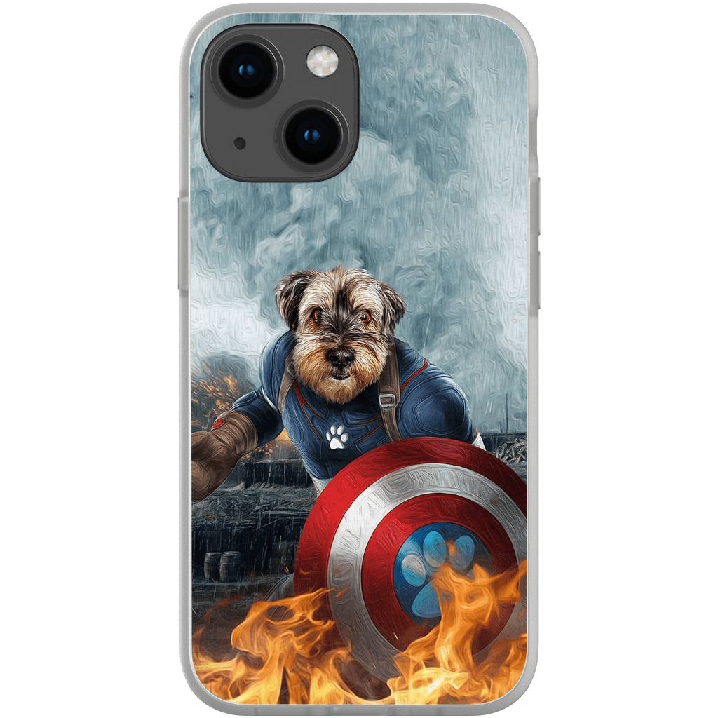 Funda para teléfono personalizada &#39;Capitán Doggmerica&#39;