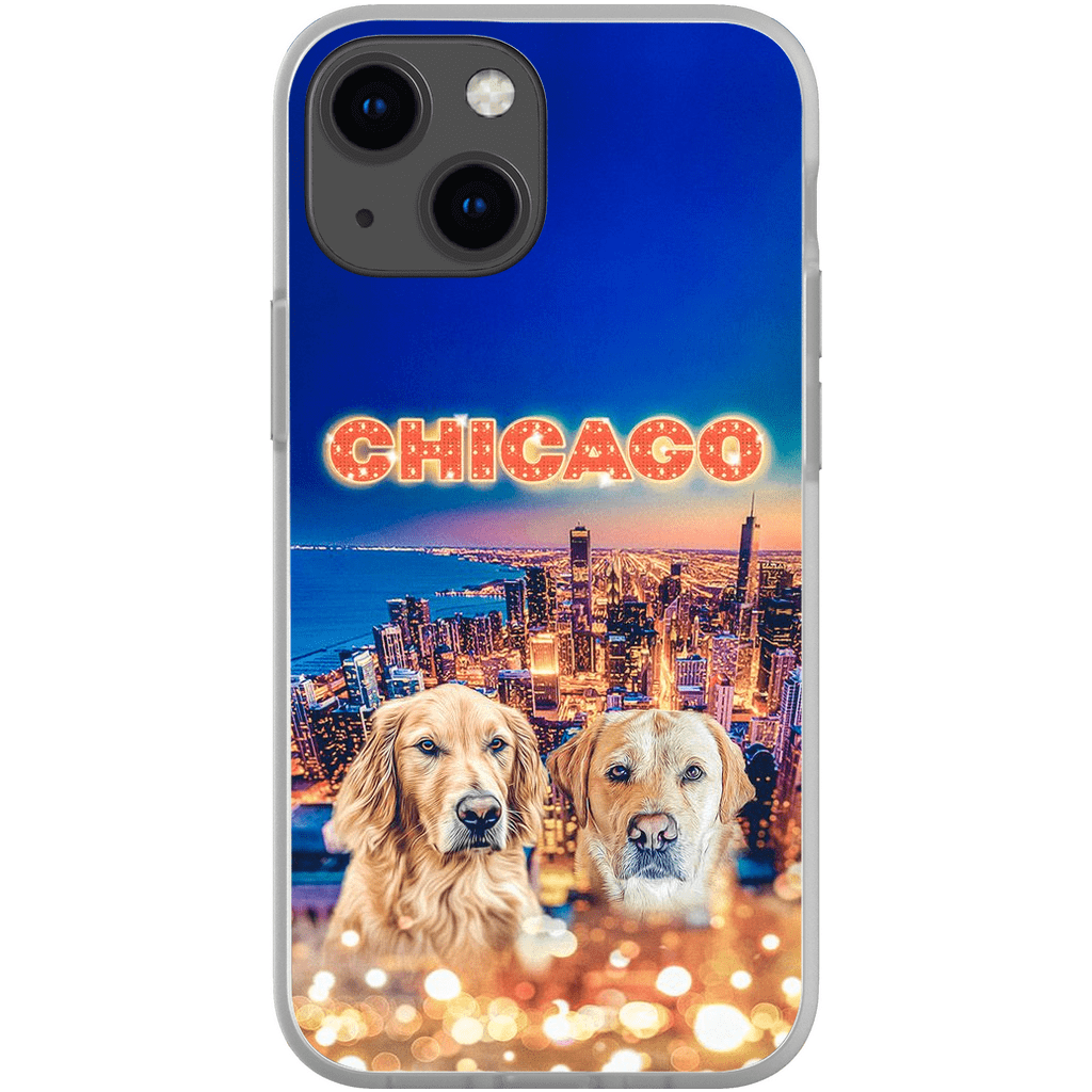 Funda personalizada para teléfono con 2 mascotas &#39;Doggos Of Chicago&#39;