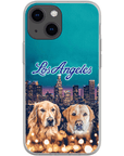 Funda personalizada para teléfono con 2 mascotas 'Doggos of Los Angeles'