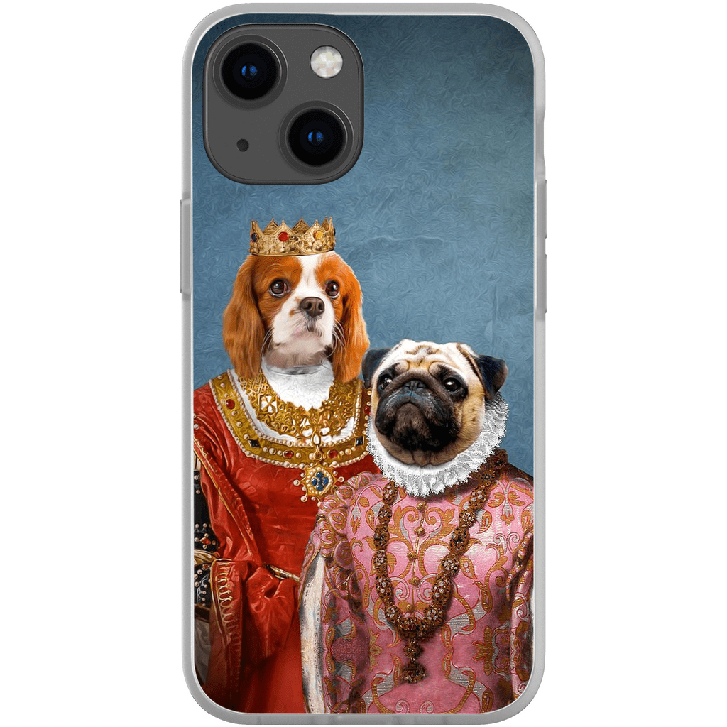 Funda personalizada para teléfono con 2 mascotas &#39;Reina y Archiduquesa&#39;