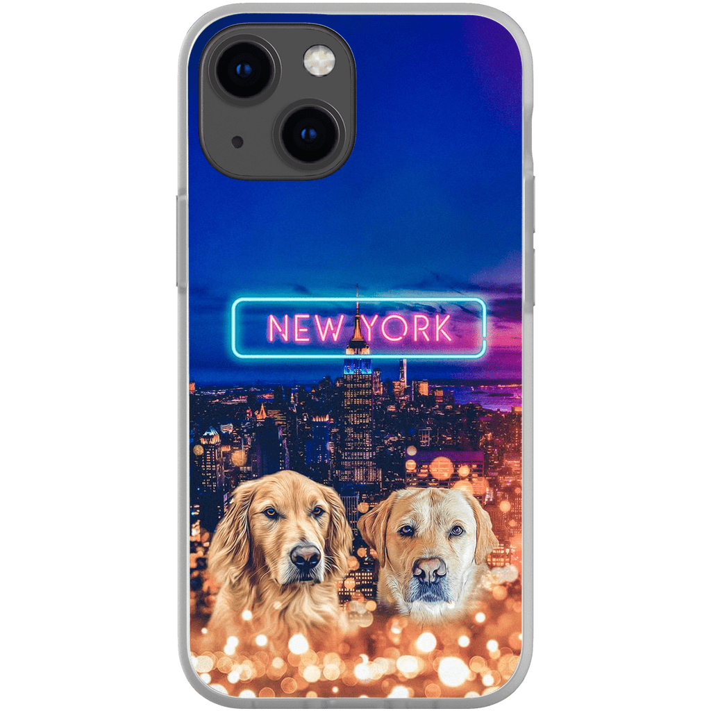 Funda personalizada para teléfono con 2 mascotas &#39;Doggos of New York&#39;