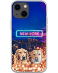 Funda personalizada para teléfono con 2 mascotas 'Doggos of New York'