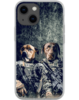 Funda personalizada para teléfono con 2 mascotas 'The Army Veterans'