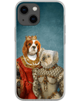 Funda personalizada para teléfono con 2 mascotas 'Reina y Princesa'