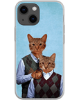 Funda personalizada para teléfono con 2 gatos 'Step Kitties'