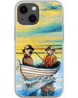 'Los Pescadores' Funda personalizada para teléfono con 2 mascotas