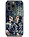 Funda personalizada para teléfono con 2 mascotas 'The Army Veterans'