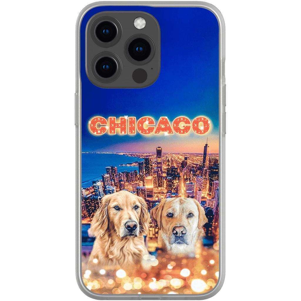 Funda personalizada para teléfono con 2 mascotas &#39;Doggos Of Chicago&#39;