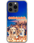 Funda personalizada para teléfono con 2 mascotas 'Doggos Of Chicago'