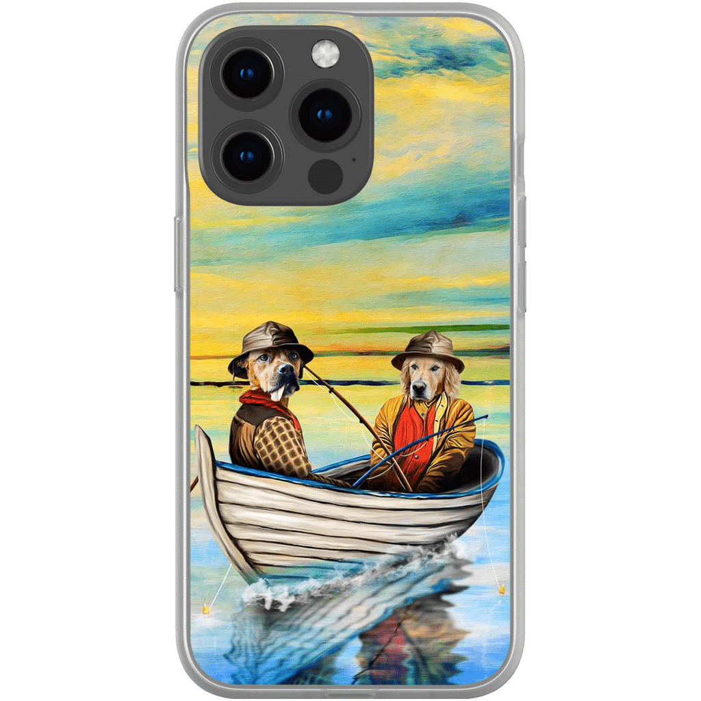 &#39;Los Pescadores&#39; Funda personalizada para teléfono con 2 mascotas