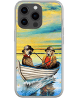 'Los Pescadores' Funda personalizada para teléfono con 2 mascotas