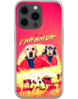 Funda personalizada para teléfono con 2 mascotas 'Paw Watch 1991'