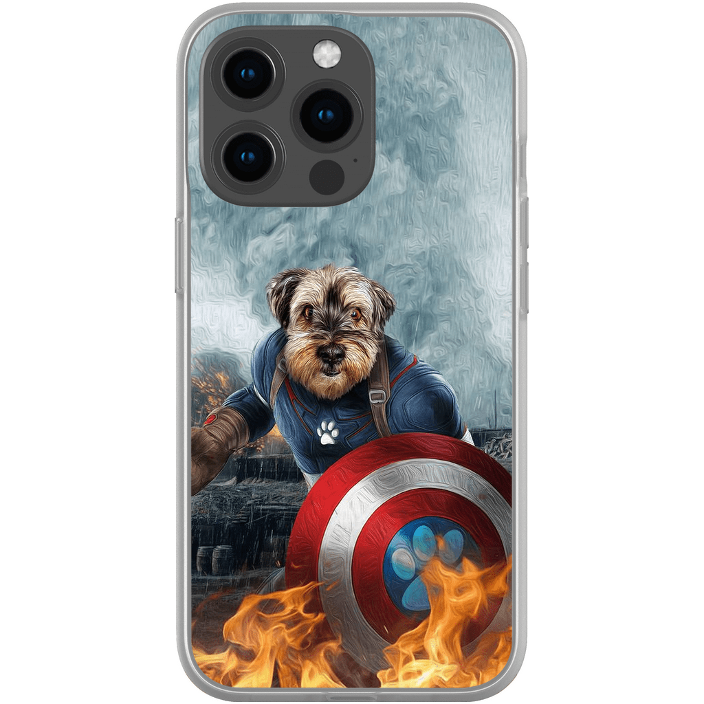 Funda para teléfono personalizada &#39;Capitán Doggmerica&#39;