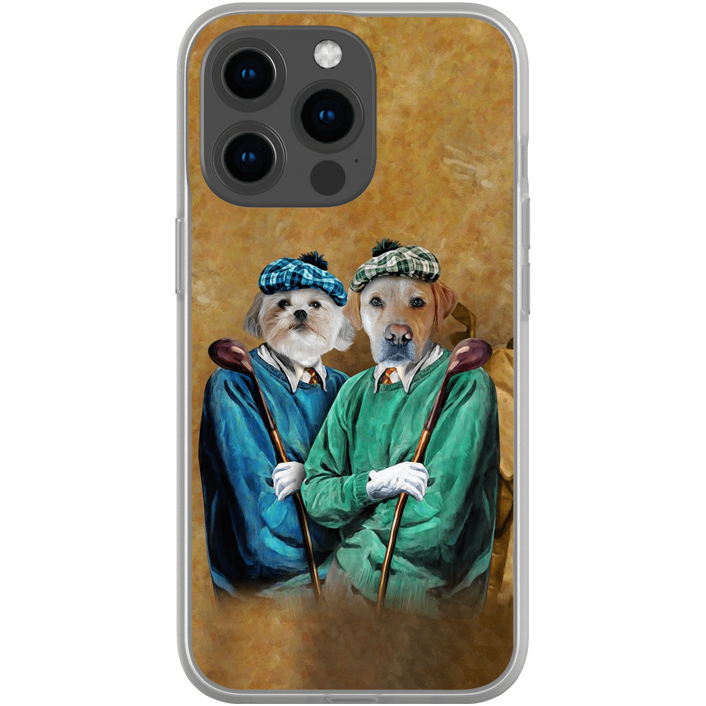 Funda personalizada para teléfono con 2 mascotas &#39;The Golfers&#39;