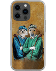 Funda personalizada para teléfono con 2 mascotas 'The Golfers'