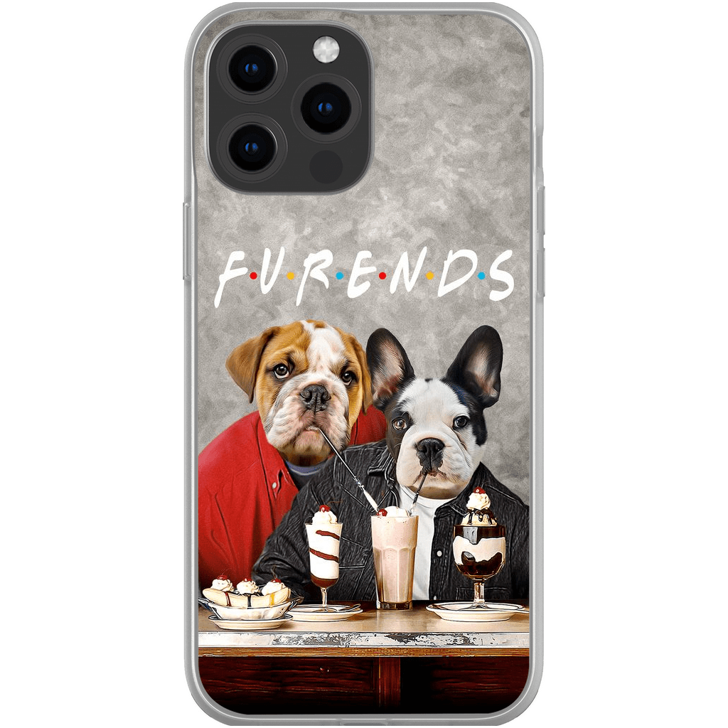 &#39;Furends&#39; Funda personalizada para teléfono con 2 mascotas