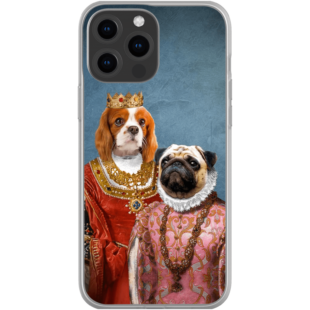 Funda personalizada para teléfono con 2 mascotas &#39;Reina y Archiduquesa&#39;