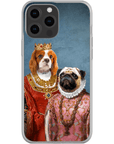 Funda personalizada para teléfono con 2 mascotas 'Reina y Archiduquesa'