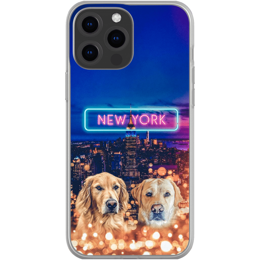 Funda personalizada para teléfono con 2 mascotas &#39;Doggos of New York&#39;