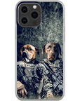 Funda personalizada para teléfono con 2 mascotas 'The Army Veterans'