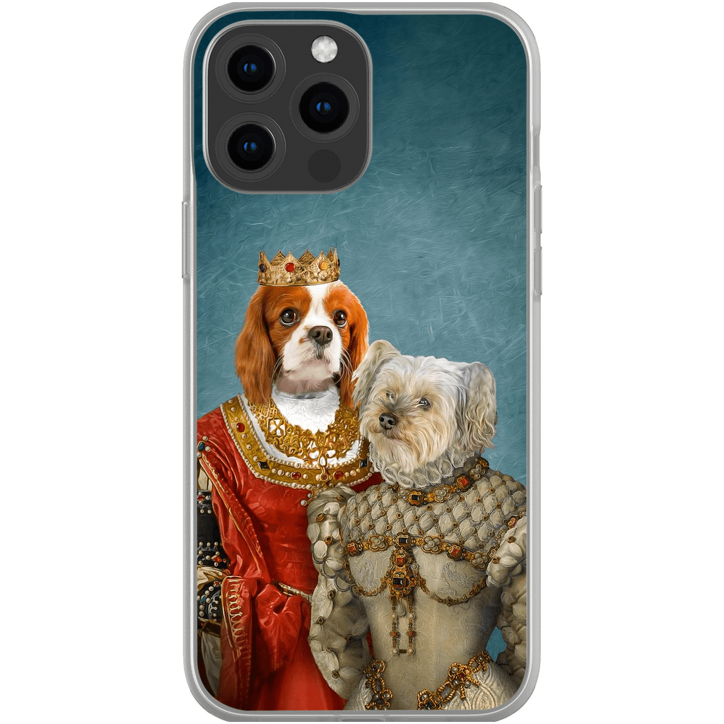 Funda personalizada para teléfono con 2 mascotas &#39;Reina y Princesa&#39;