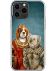 Funda personalizada para teléfono con 2 mascotas 'Reina y Princesa'