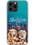 Funda personalizada para teléfono con 2 mascotas 'Doggos of Los Angeles'