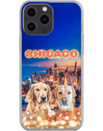 Funda personalizada para teléfono con 2 mascotas 'Doggos Of Chicago'