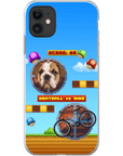 Funda de teléfono para mascotas personalizada con videojuego retro