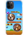 Funda de teléfono para mascotas personalizada con videojuego retro