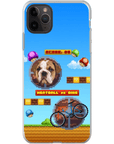 Funda de teléfono para mascotas personalizada con videojuego retro