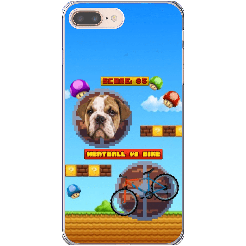 Funda de teléfono para mascotas personalizada con videojuego retro