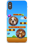 Funda de teléfono para mascotas personalizada con videojuego retro