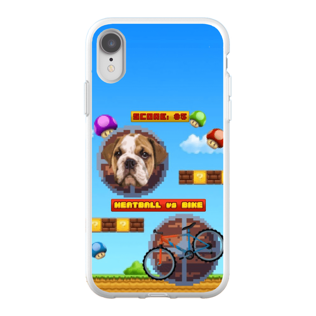 Funda de teléfono para mascotas personalizada con videojuego retro