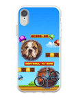 Funda de teléfono para mascotas personalizada con videojuego retro