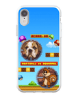 Funda de teléfono para mascotas personalizada con videojuego retro