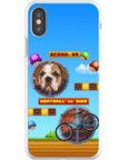 Funda de teléfono para mascotas personalizada con videojuego retro