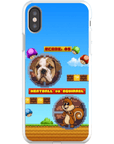 Funda de teléfono para mascotas personalizada con videojuego retro